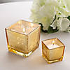 3" Gold-Flecked Square Votive Candle Holders Image 1