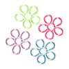 3" Green, Purple, Red & Blue Stretchy Rubber Fidget Flowers - 12 Pc. Image 1