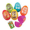 3" He Lives Prism-Filled Plastic Easter Eggs - 24 Pc. Image 1