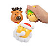 3" Holiday Character Santa, Elf & Reindeer Foam Stress Toys - 12 Pc. Image 1