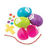 3" Large Cross Ornament Craft-Filled Plastic Easter Eggs - 12 Pc. Image 1