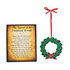 3" Legend of the Christmas Wreath Resin Ornaments with Card - 12 Pc. Image 1