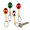 3" Mini Solid Color Wooden Maraca Keychains &amp;#8211; 12 Pc. Image 1