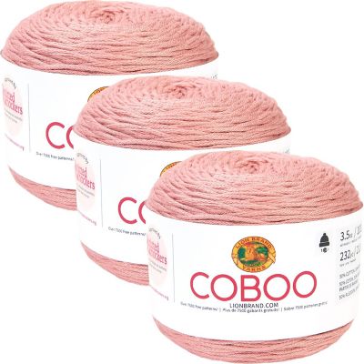 (3 Pack) Lion Brand Coboo Yarn - Mauve Image 1