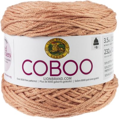 (3 Pack) Lion Brand Coboo Yarn - Peach Image 1