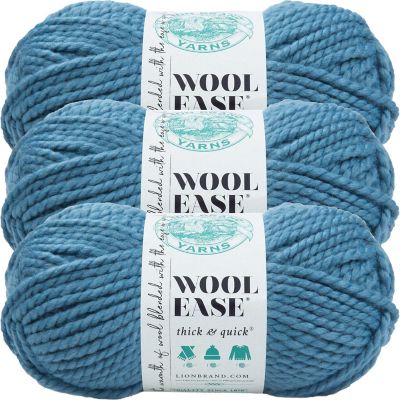 (3 Pack) Lion Brand Wool-Ease Thick &amp; Quick Yarn - Air Force Image 1
