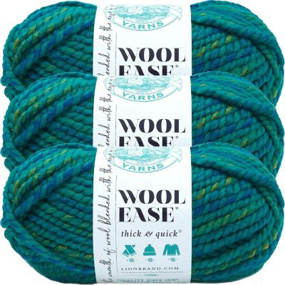 (3 Pack) Lion Brand Wool-Ease Thick &amp; Quick Yarn - Bluegrass Image 1