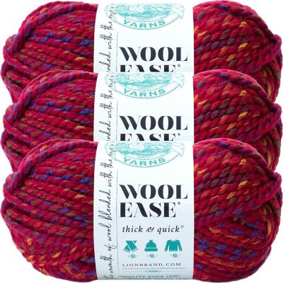 (3 Pack) Lion Brand Wool-Ease Thick &amp; Quick Yarn - Campfire Image 1