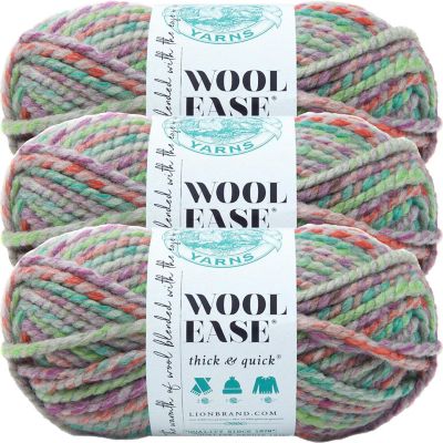 (3 Pack) Lion Brand Wool-Ease Thick &amp; Quick Yarn - Eden Image 1