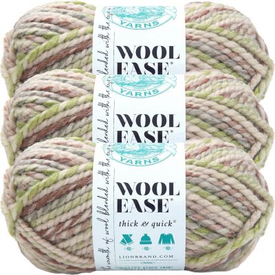 (3 Pack) Lion Brand Wool-Ease Thick &amp; Quick Yarn - Fern Image 1