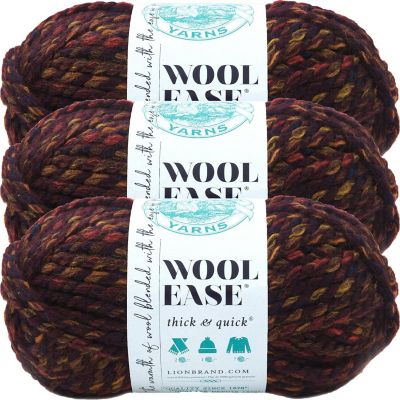 (3 Pack) Lion Brand Wool-Ease Thick &amp; Quick Yarn - Harvest Image 1