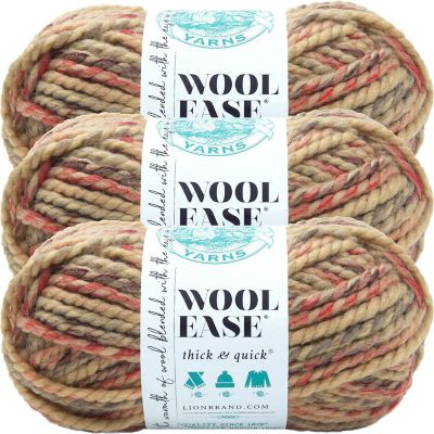 (3 Pack) Lion Brand Wool-Ease Thick &amp; Quick Yarn - Jam Cookie Image 1