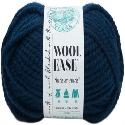 (3 Pack) Lion Brand Wool-Ease Thick &amp; Quick Yarn - Petrol Blue Image 1