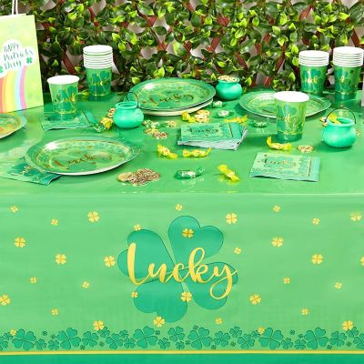 3 Pack St. Patrick's Day Shamrock Tablecloth (54 x 108 in) Image 2