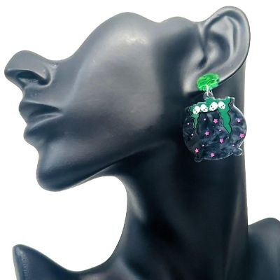 3 Pack Witch Cauldron Halloween Earrings Image 1