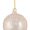3" Pink Iridescent Glass Christmas Ball Ornament Image 2