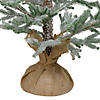 3' Snow Covered Slim Pine Artificial Christmas Tree with Jute Base - Unlit Image 3