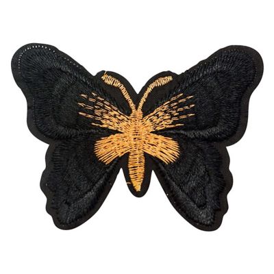 3" x 2 1/4" Black Gold Butterfly Patch 72 Pack Image 2