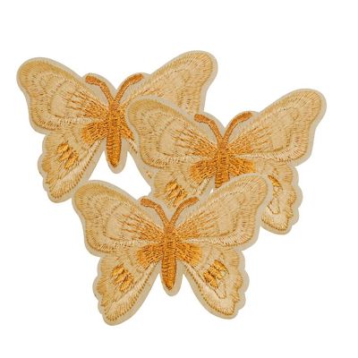 3" x 2 1/4" Champagne Gold Butterfly Patch 72 Pack Image 2