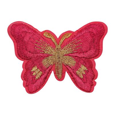 3" x 2 1/4" Fuchsia Gold Butterfly Patch 72 Pack Image 2