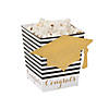 3" x 3 3/4" Black & Gold Grad Cardstock Popcorn Boxes - 24 Pc. Image 1