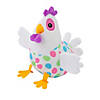 3" x 4 1/2" Easter Pastel Egg Pattern Stuffed Chickens - 12 Pc. Image 1