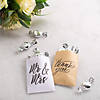 3" x 4 1/4" Bulk 50 Pc. Mini Mr & Mrs Paper Treat Bags Image 2