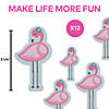 3" x 5 1/4" Pink Flamingo Paper Sticky Notes - 12 Pc. Image 1