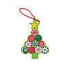 3" x 5" Candy Tree Christmas Ornament Green & Red Craft Kit - Makes 12 Image 1