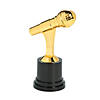 3" x 5" Goldtone Microphone Plastic Award Trophies - 12 Pc. Image 1