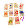 3" x 5" Number Peg Wood Puzzles with Colored Pegs Educational Set Image 1