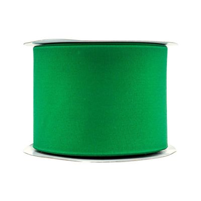 3" x 50 Yards Emerald Polyester Grosgrain Ribbon 3 Pack Image 1
