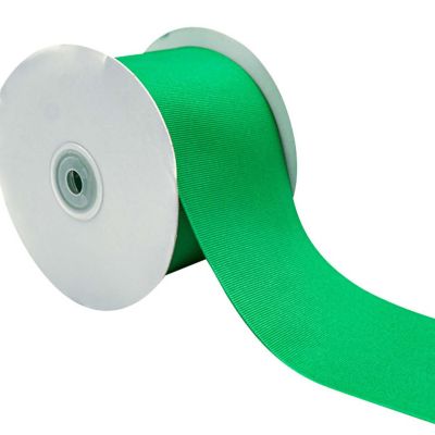3" x 50 Yards Emerald Polyester Grosgrain Ribbon 3 Pack Image 2