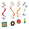30" 70s Party Hanging Swirl Decorations - 12 Pc. Image 1
