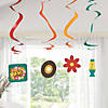 30" 70s Party Hanging Swirl Decorations - 12 Pc. Image 2