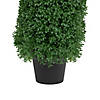 30" Artificial Boxwood Cone Topiary Tree with Round Pot  Unlit Image 4