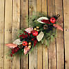 30" Autumn Harvest Mixed Berry and Pine Needle Artificial Teardrop Swag - Unlit Image 3