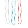 30" Bulk 144 Pc. Glow-in-the-Dark Patriotic Red, White & Blue Bead Necklaces Image 2