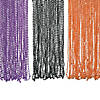 30" Bulk 144 Pc. Halloween Black, Orange & Purple Metallic Bead Necklace Assortment Image 1