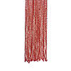 30" Bulk 48 Pc. Bright Red Metallic Plastic Round Bead Necklaces Image 1