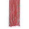 30" Bulk 48 Pc. Bright Red Metallic Plastic Round Bead Necklaces Image 2