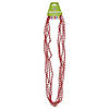 30" Bulk 48 Pc. Bright Red Metallic Plastic Round Bead Necklaces Image 3