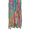 30" Bulk 48 Pc. Rainbow Mardi Gras Plastic Bead Necklaces Image 1