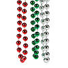 30" Bulk 48 Pc. Red, Green & Silver Plastic Bead Breakaway Necklaces Image 1