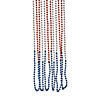 30" Bulk 48 Pc. Red, White and Blue Patriotic Bead Necklaces Image 1