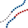 30" Bulk 48 Pc. Red, White and Blue Patriotic Bead Necklaces Image 1