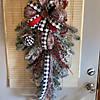 30" Canadian Pine Artificial Christmas Teardrop Door Swag - Unlit Image 2