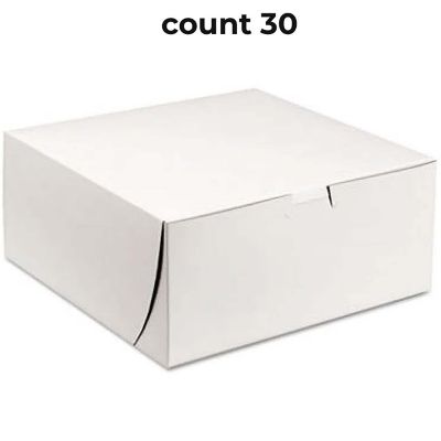 30 COUNT CAKE BOX X9 X9 X4 WHITE Image 1
