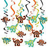 30" Dino Dig Hanging Swirl Decorations - 12 Pc. Image 1