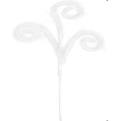 30" Furry Spiral Curly Spray: White Image 1